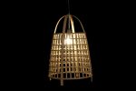 Lampadario rattan industrial
