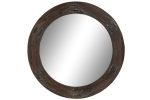 Specchio rotondo legno riciclato